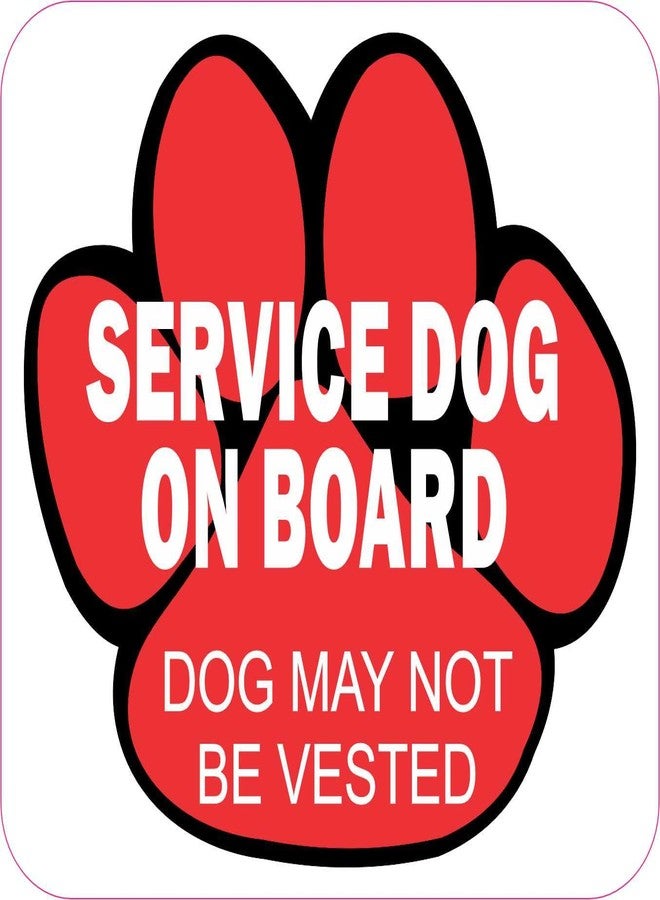 StickerTalk Service Dog on Board Magnet, 4.5 inches by 4.5 inches - Image 1